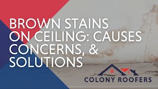 Brown Ceiling Spots - What Are They And What Should You Do If You Have Water Stains?