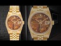 Rolex Datejust 18k Yellow Gold Burl Wood Dial Mens Watch 16238 | SwissWatchExpo