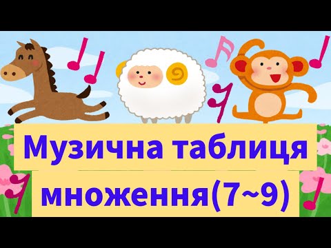 小2＿九九のうた＿７～９の段（ウクライナ語版）