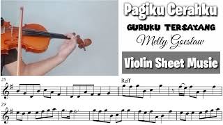 Download lagu Free Sheet || Pagiku Cerahku (Guruku Tersayang) - Melly Goeslaw || Violin Sheet Music mp3