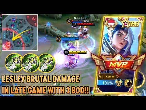 LESLEY EPIC COMEBACK!! BRUTAL DAMAGE LESLEY WITH BLACKLIST META|| LESLEY BEST BUILD |~Mobile Legends