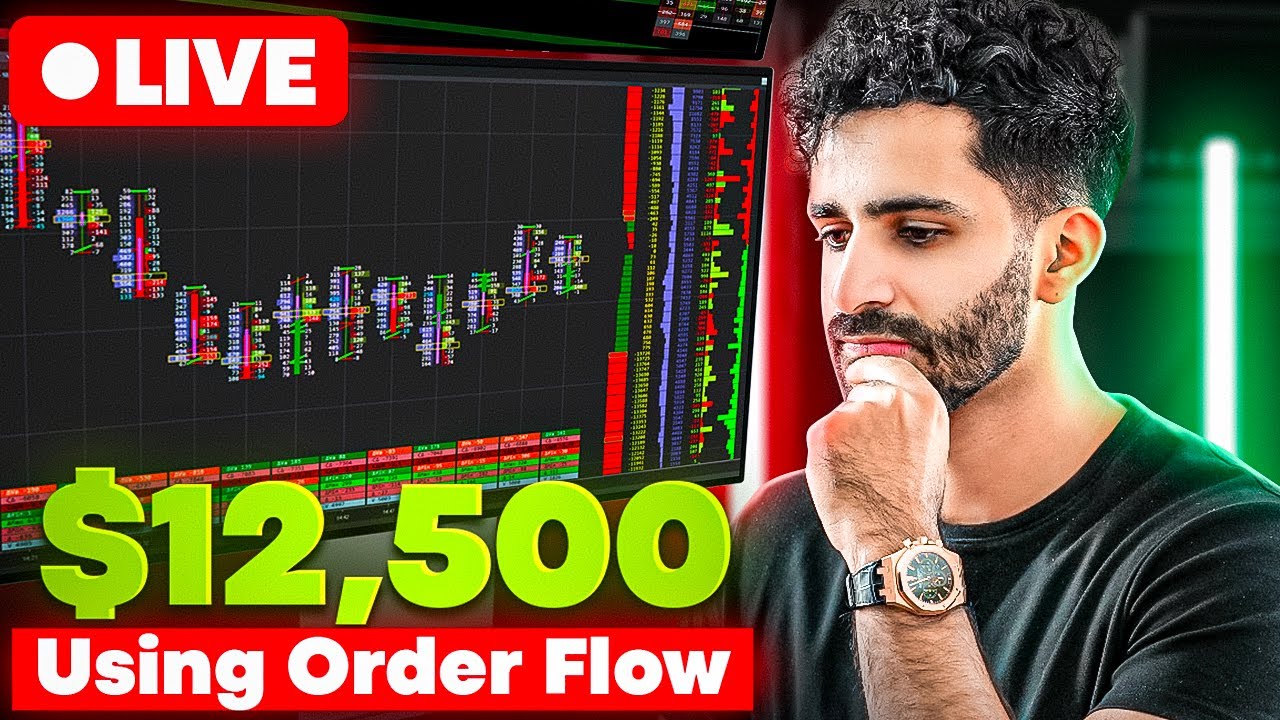 LIVE TRADING - How I made $12,500 trading using OrderFlow - Umar Ashraf