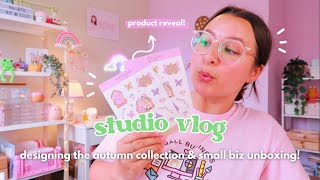 STUDIO VLOG ✿ day in the life of a small business owner - designing for the autumn collection!