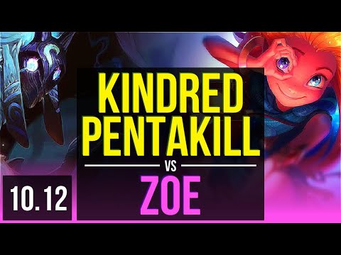 KINDRED vs ZOE (MID) | Pentakill, 2 early solo kills, KDA 17/5/10 | NA Grandmaster | v10.12