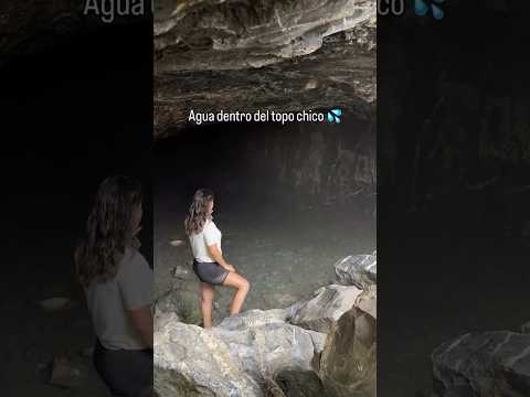 El cerro del topo chico nos sorprendió con agua #monterrey #nuevoleon #montañas