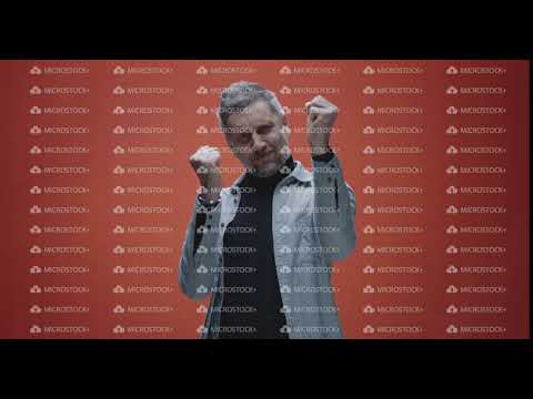 Angry man glaring at camera