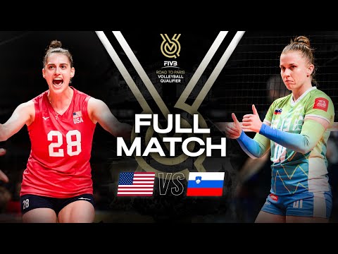 🇺🇸 USA vs 🇸🇮 SLO - Paris 2024 Olympic Qualification Tournament | Full Match - Volleyball