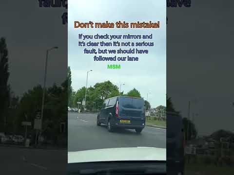 This is a very common mistake on roundabouts | Straight lines a roundabout