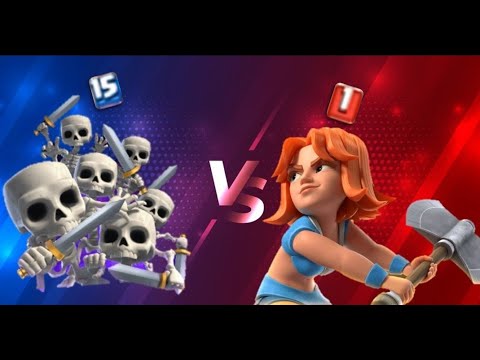 LEVEL 1 Valkyrie VS Level 15 Skeleton Army!