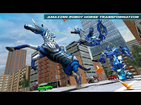 US Police Robot Horse Game - Transforming Robots Android Gameplay
