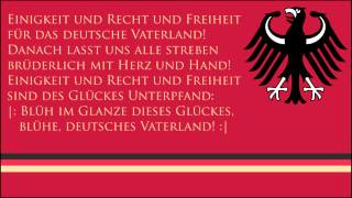Deutsche Nationalhymne / German National Anthem (instrumental; HD/HQ, Text, Info)
