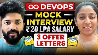 Download the video "She got placed with 20 LPA in recession|DevOps live mock interview with real time questions [BATCH6]"