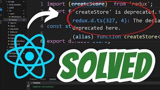 'createStore' is deprecated SOLVED in Redux React JS