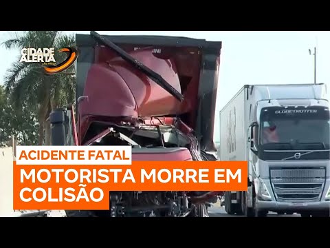 Acidente com três caminhões mata motorista na Rodovia Anhanguera, em Jardinópolis (SP)