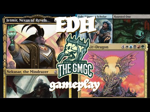 EDH gameplay The Ur-Dragon vs Nekusar vs Jetmir vs Volo Background