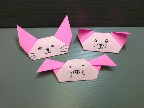 Daily Origami: 099 - Animal Puppets