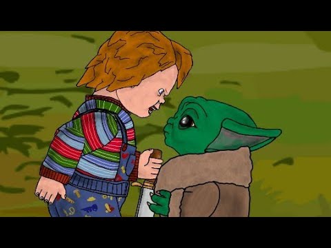 Chucky VS Baby Yoda 2D ANIMATION BY THE CØØL GAMER PH  [DRAWING CARTOON 2]