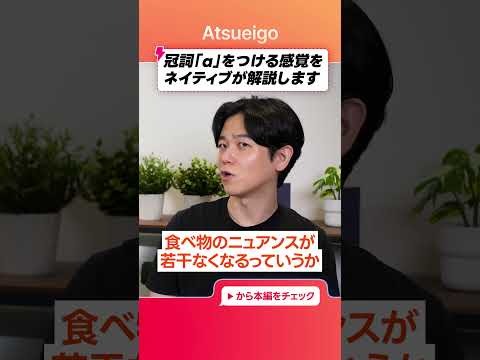 冠詞「a」をつける感覚をネイティブが解説します