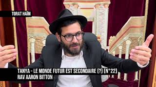 Tanya - le monde futur est secondaire(?) (N°22)Rav Bitton pr Patrick Malek / David Levy et R.S.David