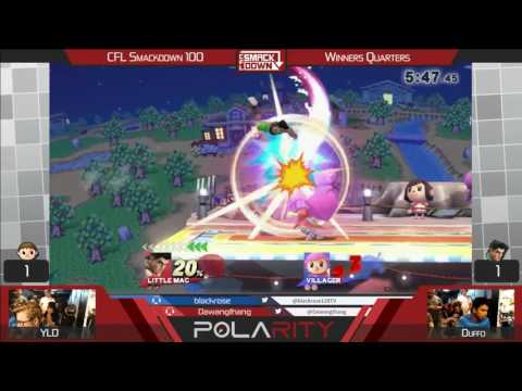 CFL Smackdown 100 WiiU - YLD (Villager) vs Duffo (Little Mac) - Winners Quarters