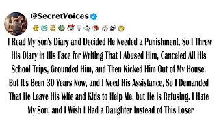 I Read My Son's Diary and Decided He Needed a Punishment, So I Threw His Diary in His Face for Wr...
