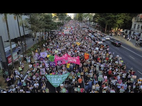 Watch: Hundreds rally in Brazil to protest abortion bill