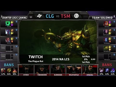 CLG vs TSM | 2014 NA LCS Spring split S4 W10D1 G2 | TSM vs CLG Week 10 Day 1 full game HD