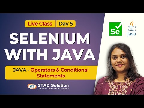 Selenium With Java Live Class Day 5 Java Operators Conditional Statements Stad Solution