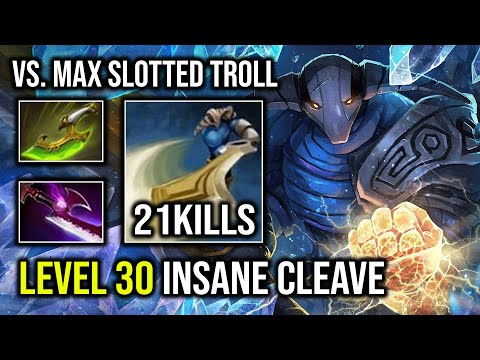 Brutal Late Game 1 Shot Cleave Level 30 Hit Like a Truck Sven Vs Max Slotted Troll Warlord Dota 2