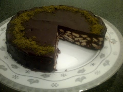 How to make a chocolate biscuit cake. Easy and fast!! No-bake!!