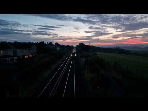 Sunset at Kirknewton - 5th September 2022. Two trains. Transpennine and Scotrail.