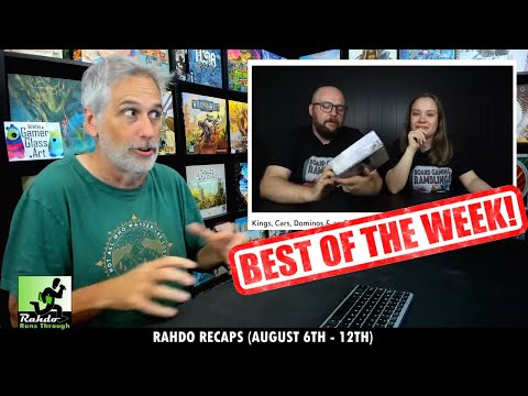 5 ½ Cool New Games!!! 9 Fun Boardgame Videos! | Rahdo Recaps the Boardgame Week (Aug 6th - 12th)