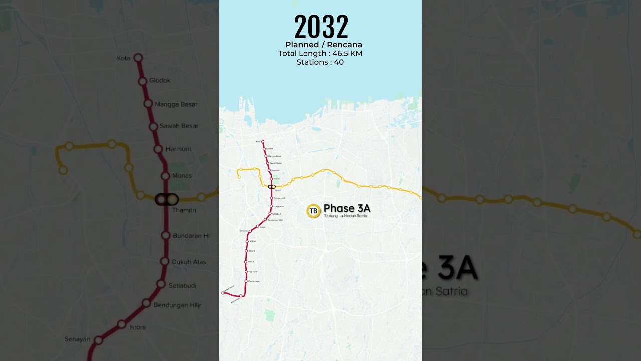 The future of MRT Jakarta #mrtjakarta #mrt #evolution #map #transit