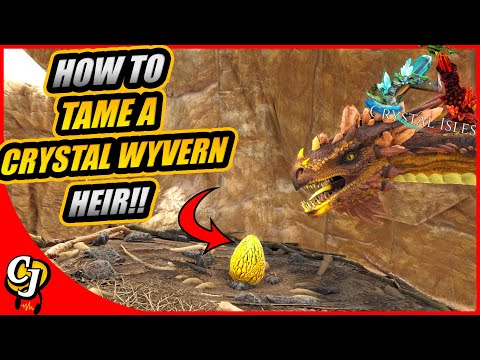 How To GET And TAME A CRYSTAL WYVERN HEIR On Crystal Isles!! || Ark Crystal Isles!!