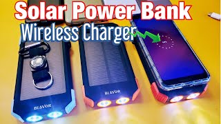SOLAR POWER BANK 10,000mAH & WIRELESS CHARGER | PROS & CONS