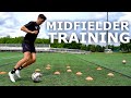 Individual Midfielder Training Session | Technical Training Drills For Midfielders