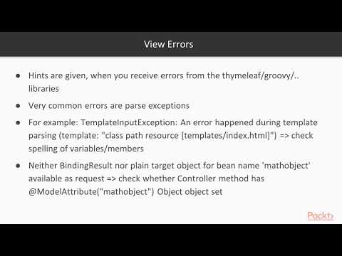 Troubleshooting Spring Boot 2 0 Troubleshooting a Spring MVC Application | packtpub com