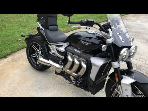 Triumph 2020 Rocket 3 R-GT Exhaust XB08 Extremeblaster polished stainless with black cap