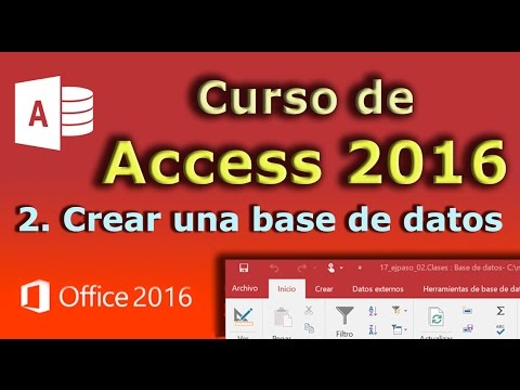 Curso de Access 2016. 2. Crear una base de datos.