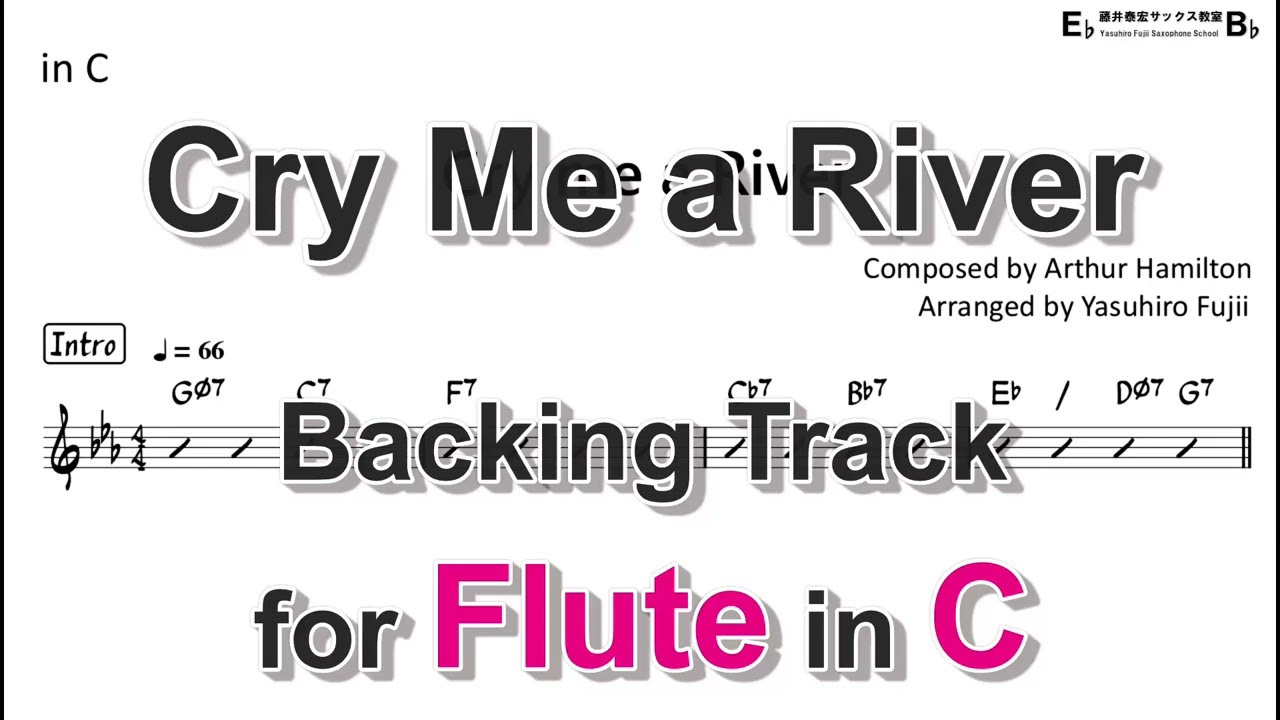 Cry Me a River - Backing Track with Sheet Music for Flute in C