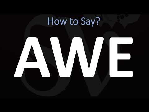 Part of a video titled How to Pronounce Awe? (CORRECTLY) - YouTube