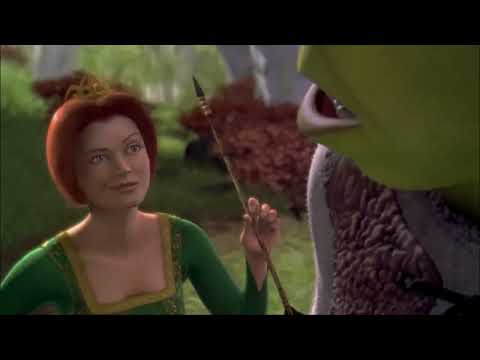 Shrek trailer collage of action scenes matched to needle-drop cues