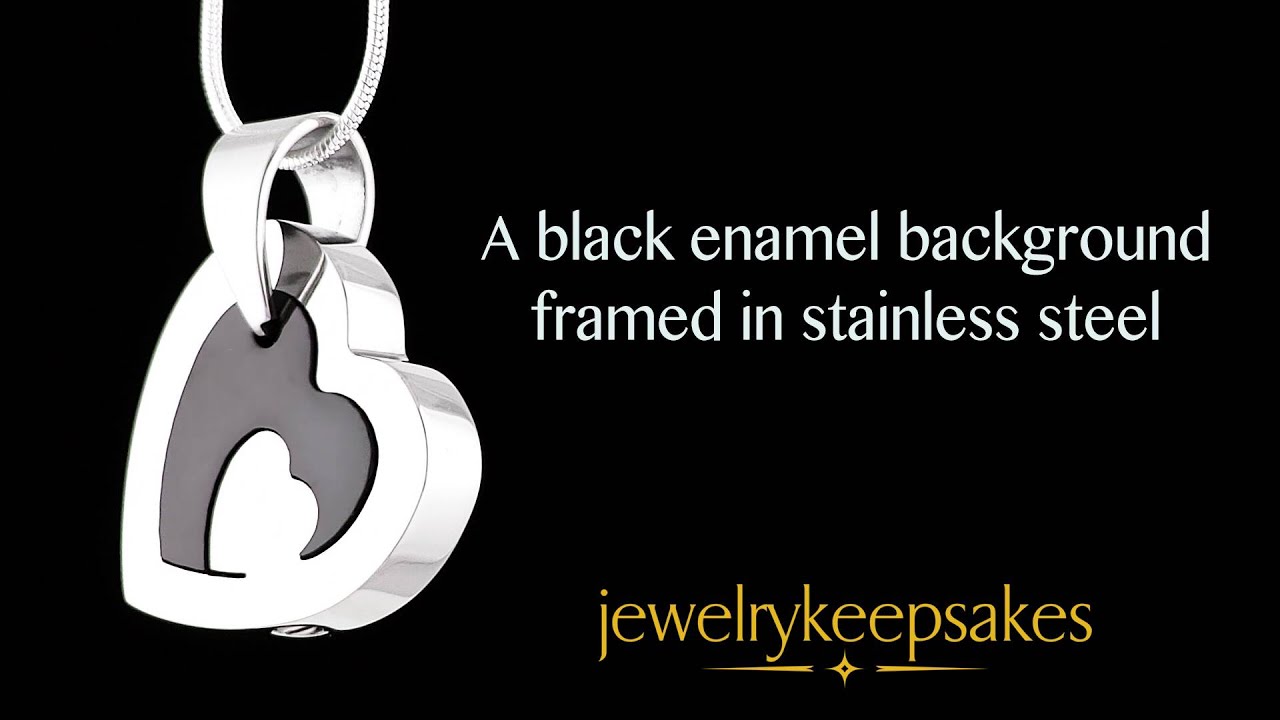 Candid Heart in Stainless Steel Cremation Jewelry