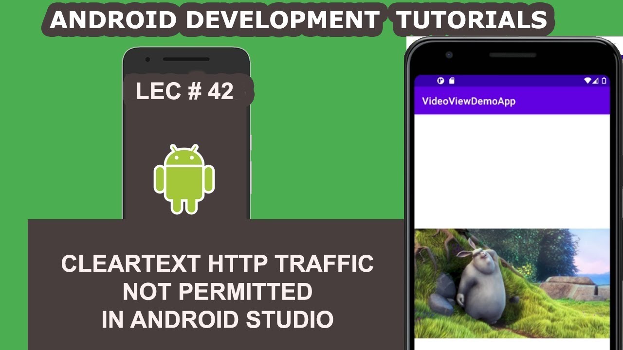 Cleartext HTTP traffic not permitted in Android Studio - 42 - Android Development Tutorial
