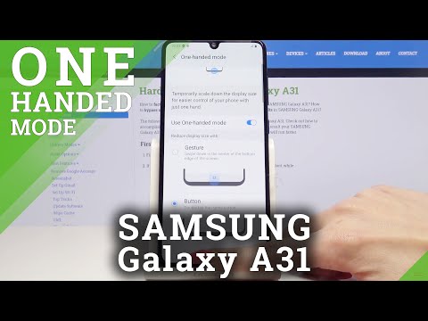 How to Activate One Handed Feature in Samsung Galaxy A31 - Enable One Handed Mode