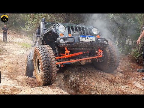 Encontro Nacional de Jeep Wrangler 2024 - Trilha - Pedra, Erosão e Barro