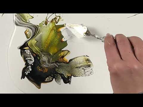 Negative space and splatters - three methods with the sheleeart bloom technique abstract fluidart