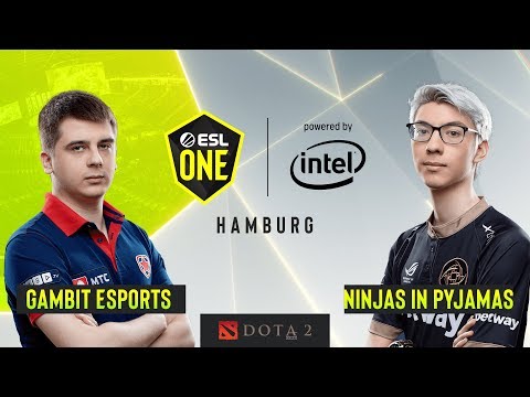 Dota2 - Gambit Esports vs. Ninjas in Pyjamas - Game 1 - Group B - ESL One Hamburg 2019