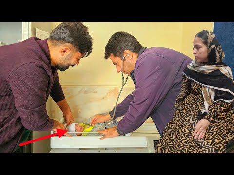 A Nomadic Father Caring for His Paralyzed Wife and Taking Their Newborn to the Doctor👶🩺  