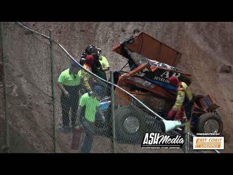 Sprintcars: Andrew Baumber Rollover - Archerfield Speedway